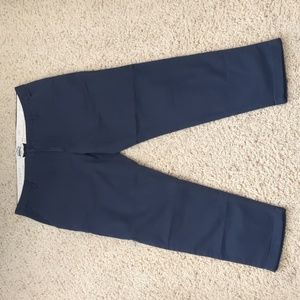 NWOT Grana Blue Cropped Cotton Twill Chinos